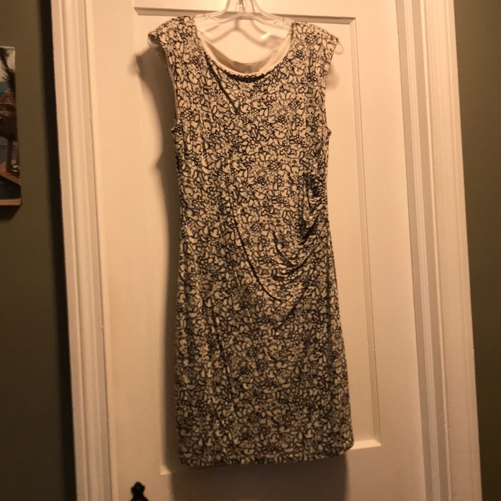 Loft comfy dress black and cream